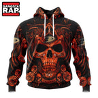 NHL Anaheim Ducks Special Design Halloween With Skull Art Hoodie, T Shirt