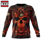 NHL Anaheim Ducks Special Design Halloween With Skull Art Hoodie, T Shirt