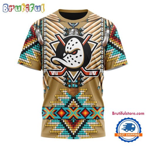 NHL Anaheim Ducks Special Native American Costume Hockey Team Design T Shirt, Hoodie, Sweatshirt