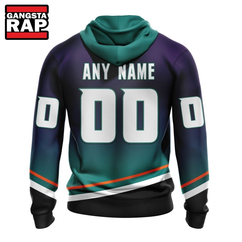 NHL Anaheim Ducks Special Retro Gradient Design Hoodie, T Shirt