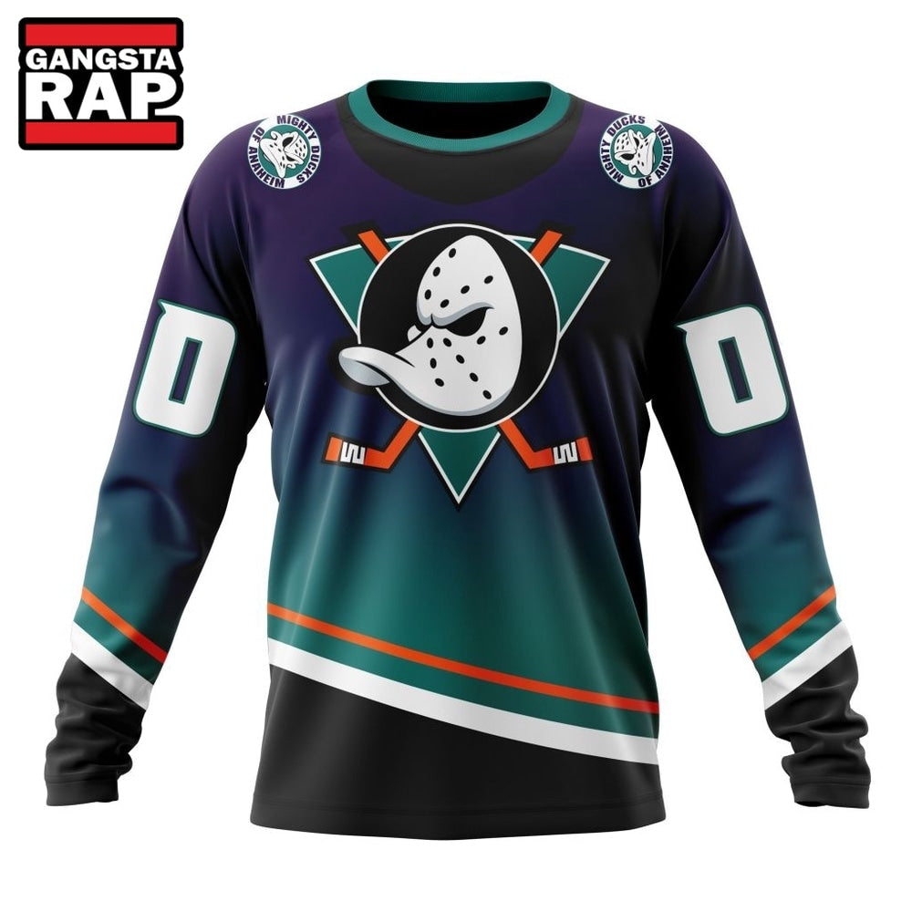 NHL Anaheim Ducks Special Retro Gradient Design Hoodie, T Shirt