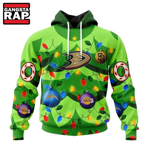 NHL Anaheim Ducks Specialized Christmass Tree Color And City’s Sport Teams Hoodie, T Shirt