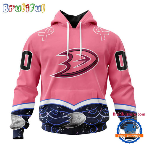 NHL Anaheim Ducks Specialized Hockey Fights Cancer Hoodie