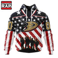NHL Anaheim Ducks Specialized Kits For Honor USS Military Hoodie, T Shirt