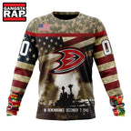 NHL Anaheim Ducks Specialized Unisex Kits Remember Pearl Harbor Hoodie, T Shirt