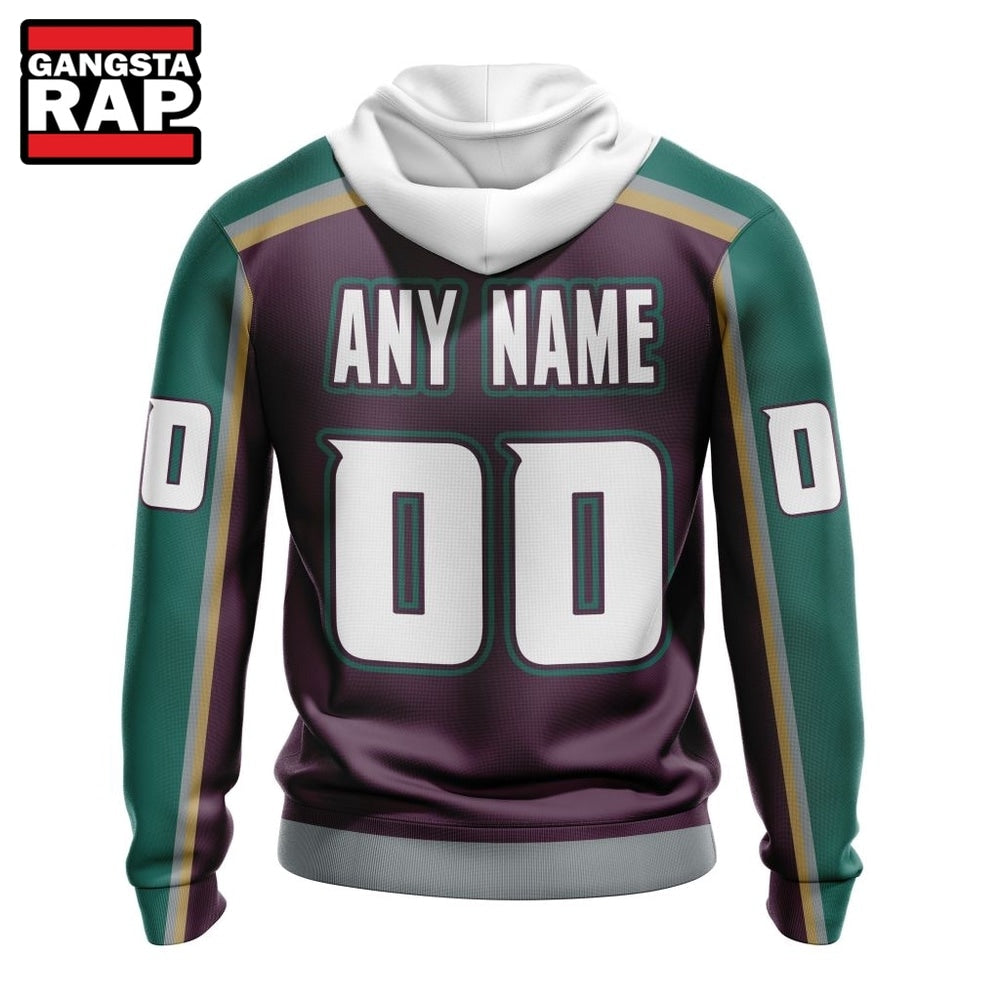 NHL Anaheim Ducks Specialized Unisex Kits With Retro Concepts Hoodie, T Shirt