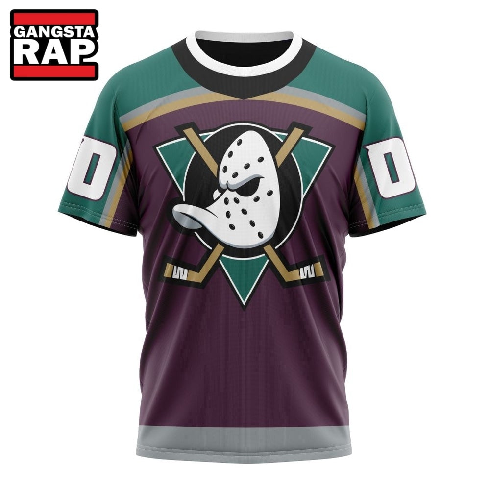 NHL Anaheim Ducks Specialized Unisex Kits With Retro Concepts Hoodie, T Shirt