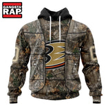 NHL Anaheim Ducks Specialized Unisex Vest Kits With Realtree Camo Hoodie, T Shirt