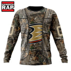 NHL Anaheim Ducks Specialized Unisex Vest Kits With Realtree Camo Hoodie, T Shirt