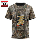 NHL Anaheim Ducks Specialized Unisex Vest Kits With Realtree Camo Hoodie, T Shirt