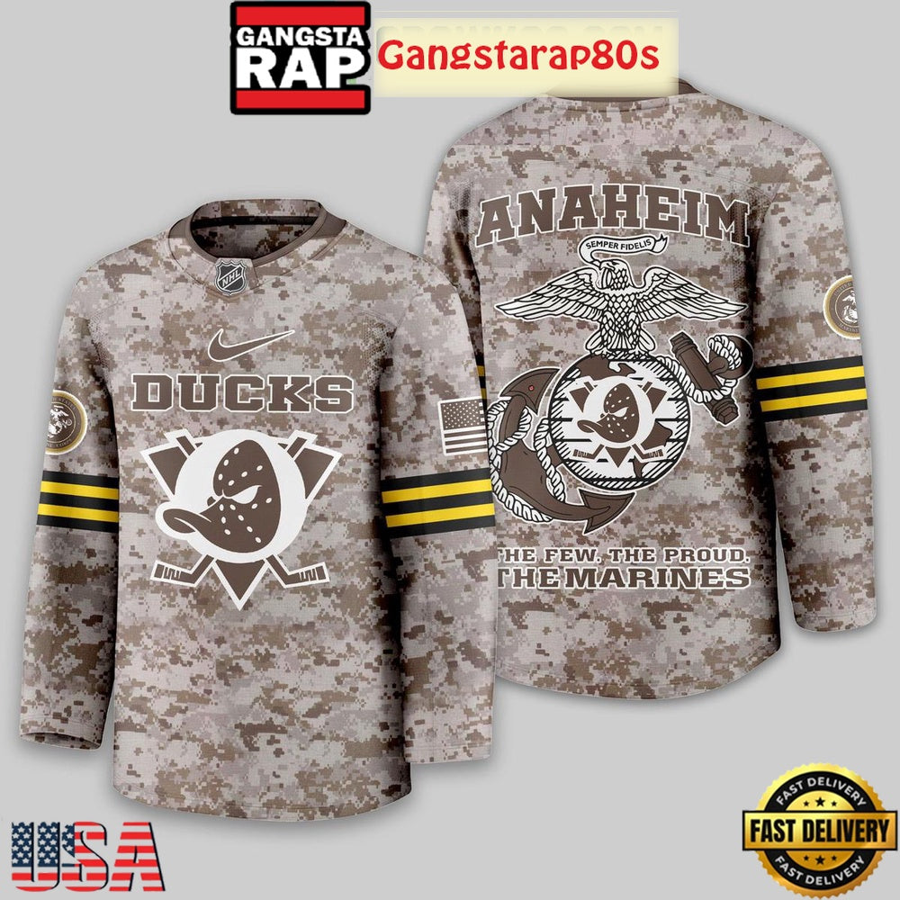 NHL Anaheim Ducks US Marine Corps Camo Hockey Jersey