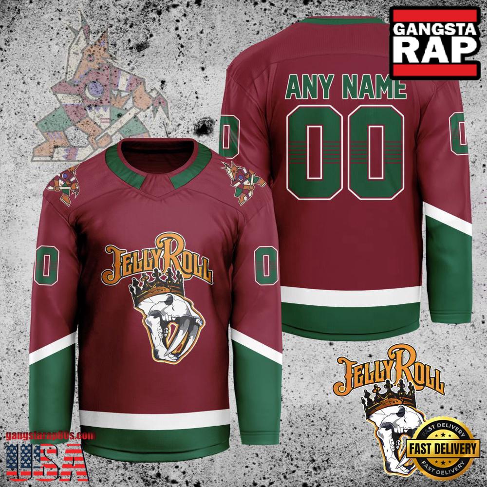 NHL Custom Name Number Arizona Coyotes Jelly Roll New Design Hockey Jersey