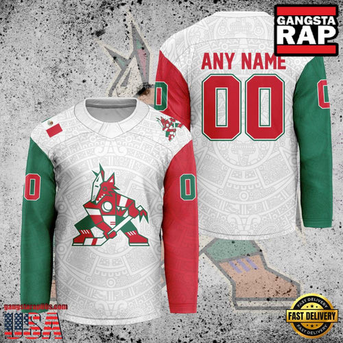 NHL Custom Name Number Arizona Coyotes Mexican Heritage New Design Hockey Jersey