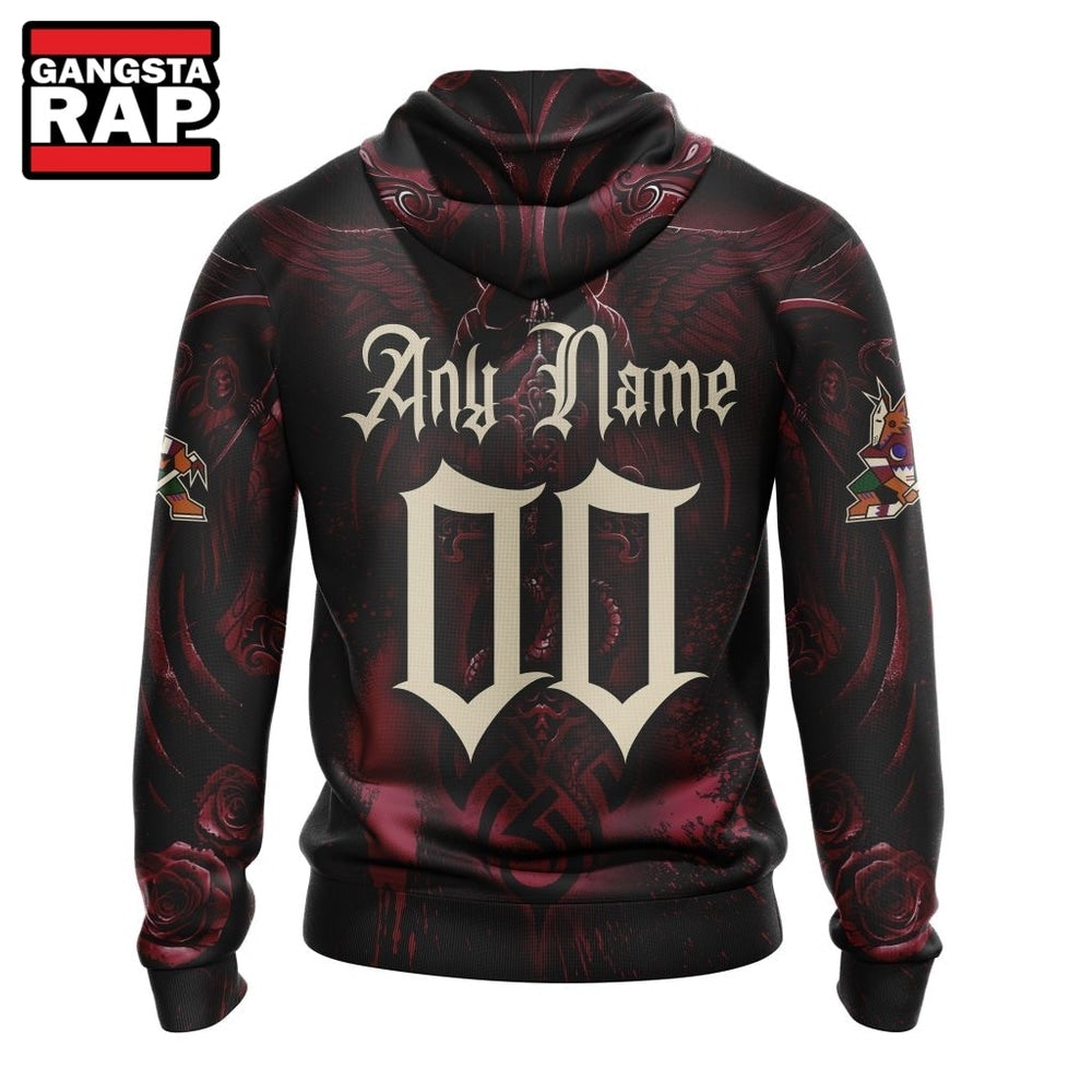 NHL Arizona Coyotes Special Design Halloween With Skull Art Hoodie, T Shirt