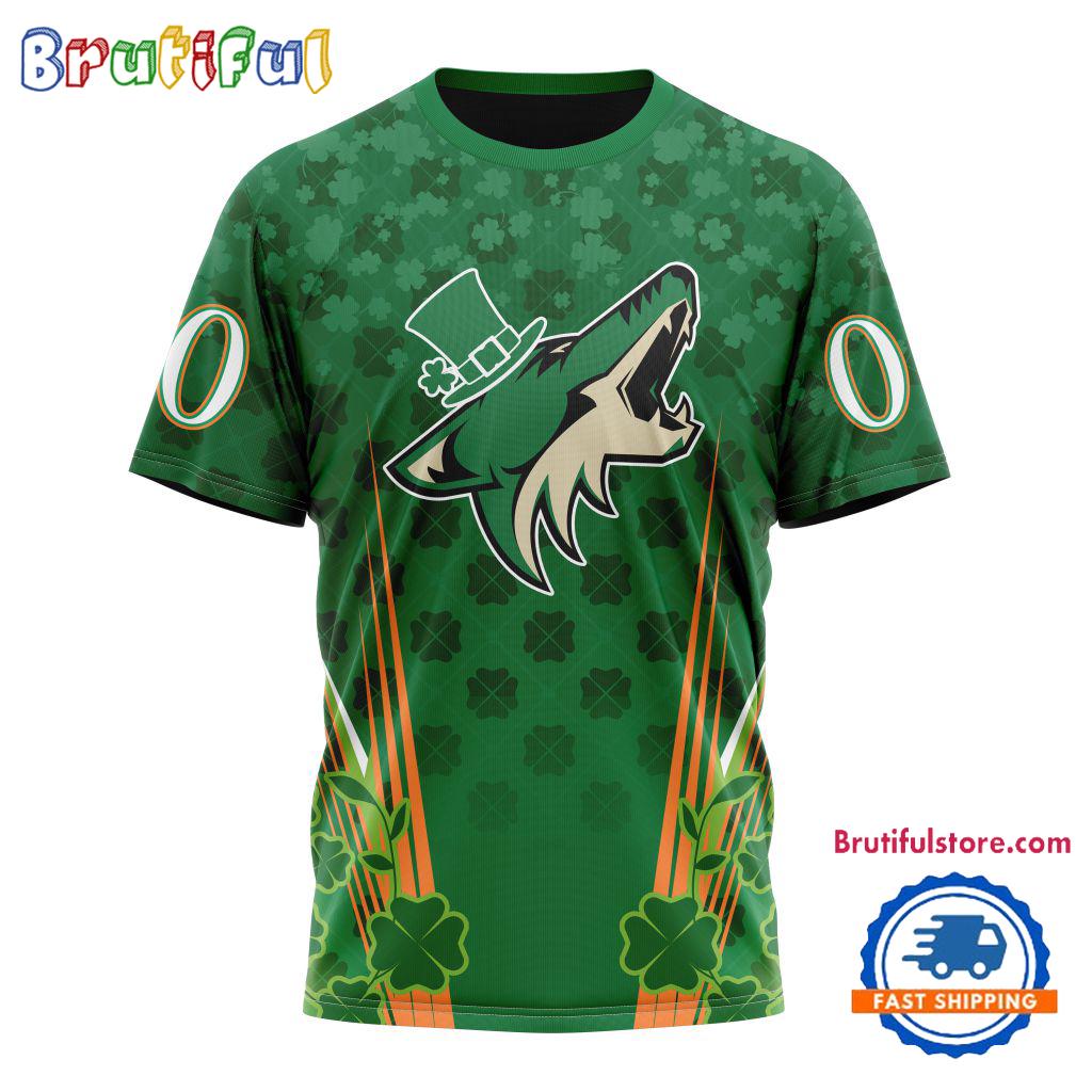 NHL Arizona Coyotes Special St. Patrick’s Day All Over Print Shirts