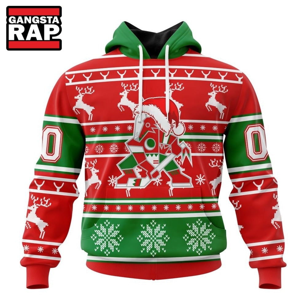 NHL Arizona Coyotes Specialized Unisex Christmas Is Coming Hoodie, T Shirt