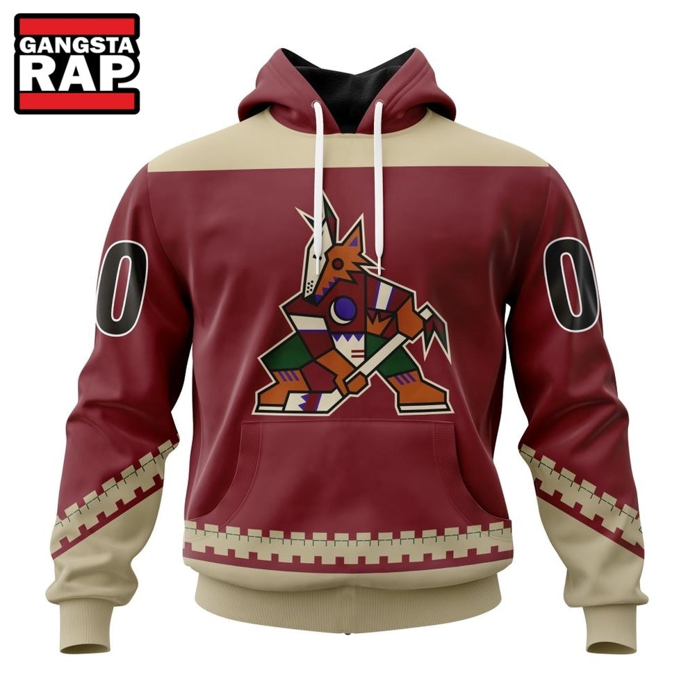 NHL Arizona Coyotes Specialized Unisex Kits With Retro Concepts Hoodie, T Shirt