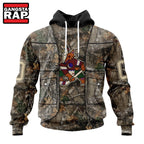 NHL Arizona Coyotes Specialized Unisex Vest Kits With Realtree Camo Hoodie, T Shirt