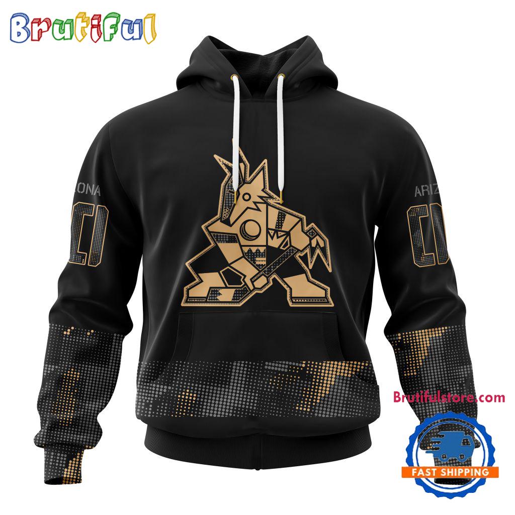 NHL Arizona Coyotes Veterans Military Appreciation Design Hoodie, Sweatshirt, TShirt