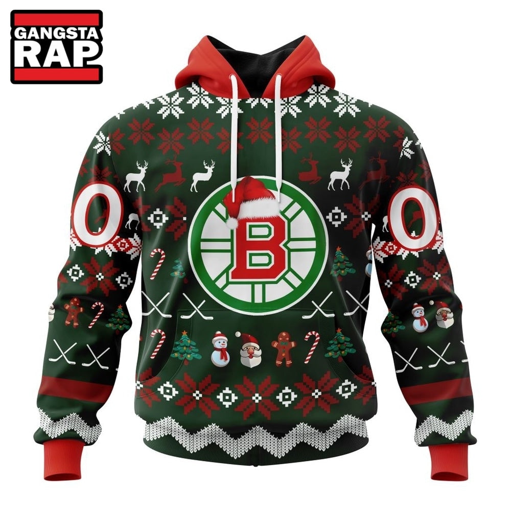 NHL Boston Bruins Hockey Christmas Is Coming 2026 Hoodie, T Shirt