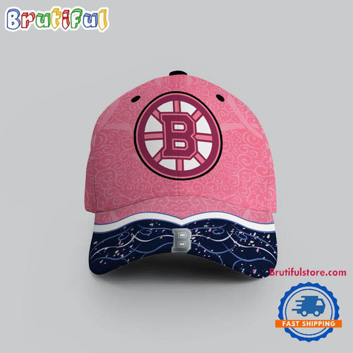 NHL Boston Bruins Hockey Fights Against Cancer Design Cap