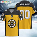 NHL Boston Bruins Hockey Team Personalized Football Jersey