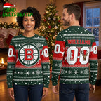 NHL Boston Bruins Personalized Name ANd Number 3D Sweater For Christmas Holiday Personalized Gift