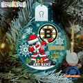 NHL Boston Bruins Personalized Santa Claus Hockey Team Logo Christmas Led Acrylic Ornament
