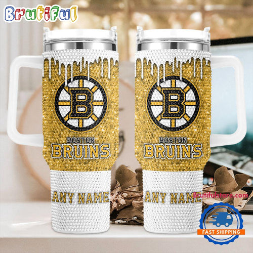 NHL Boston Bruins Personalized Stanley Diamond Tumbler 40oz