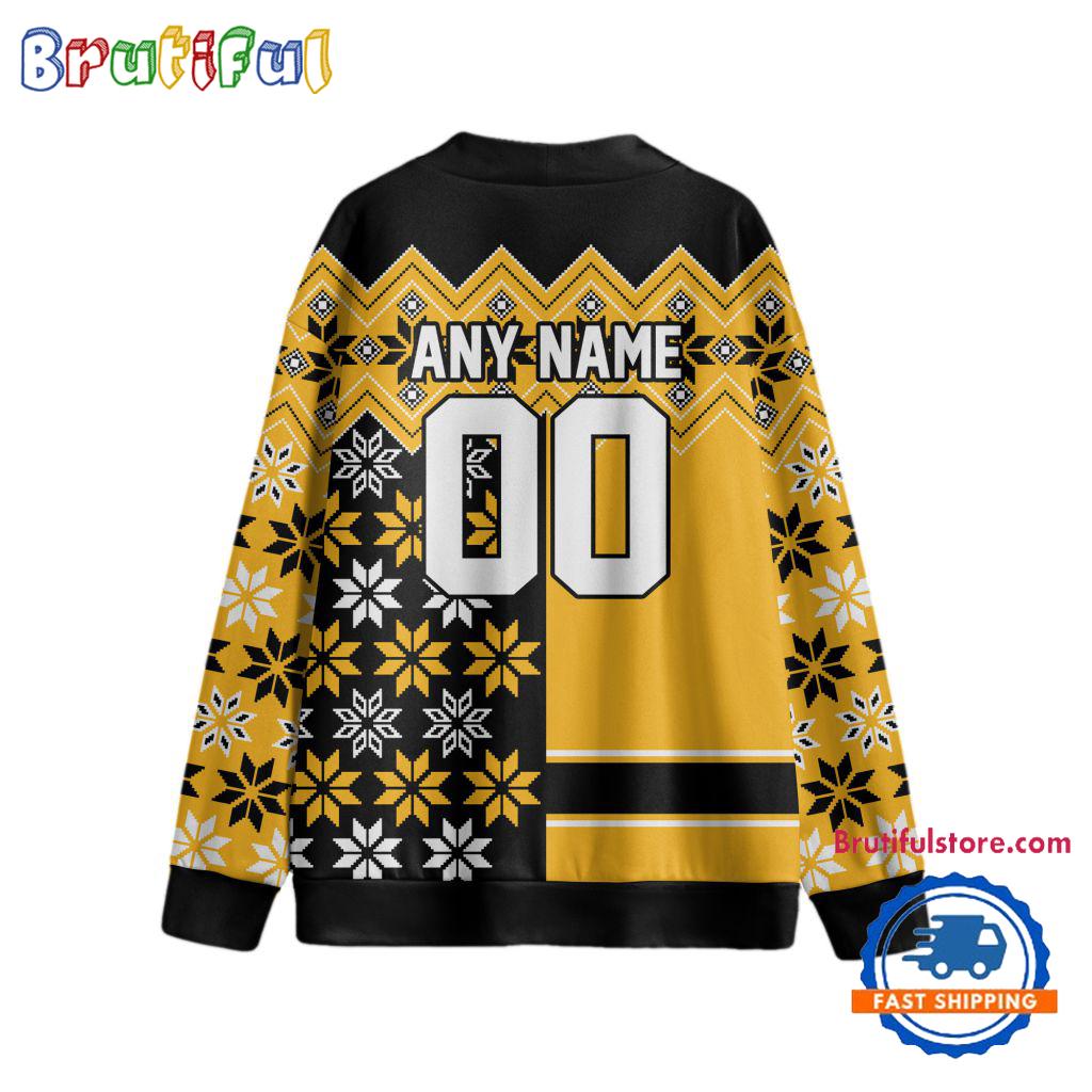 NHL Boston Bruins Spcial Ugly Christmas Hockey Design Cardigan, Hockey Fans Cardigan Shirt