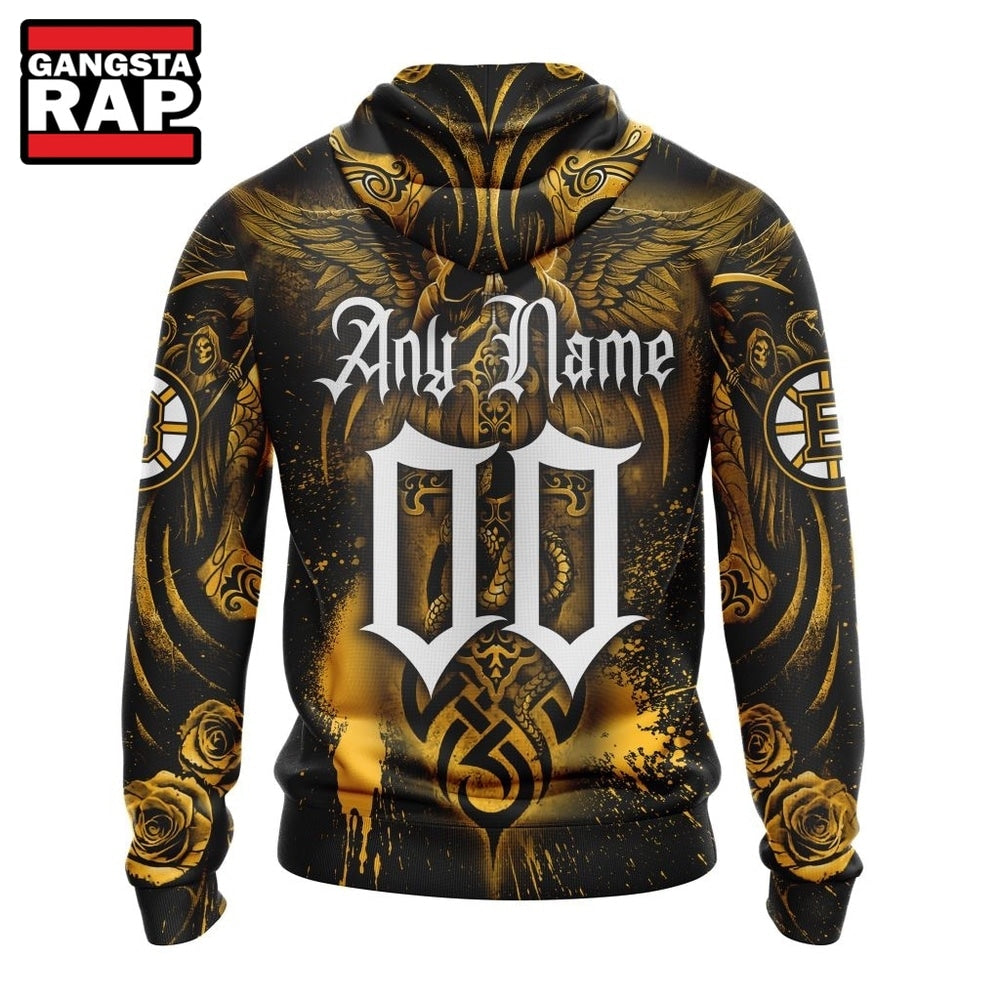 NHL Boston Bruins Special Design Halloween With Skull Art Hoodie, T Shirt