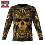 NHL Boston Bruins Special Design Halloween With Skull Art Hoodie, T Shirt