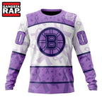 NHL Boston Bruins Special Lavender Fight Cancer Hoodie, T Shirt