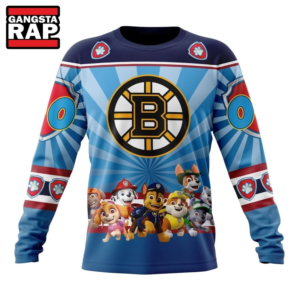 NHL Boston Bruins Special Paw Patrol Kits Hoodie, T Shirt