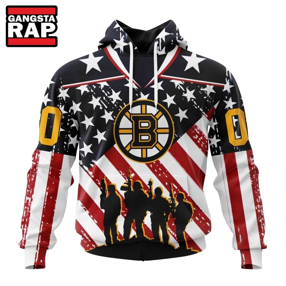 NHL Boston Bruins Specialized Kits For Honor USS Military Hoodie, T Shirt