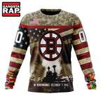 NHL Boston Bruins Specialized Unisex Kits Remember Pearl Harbor Hoodie, T Shirt