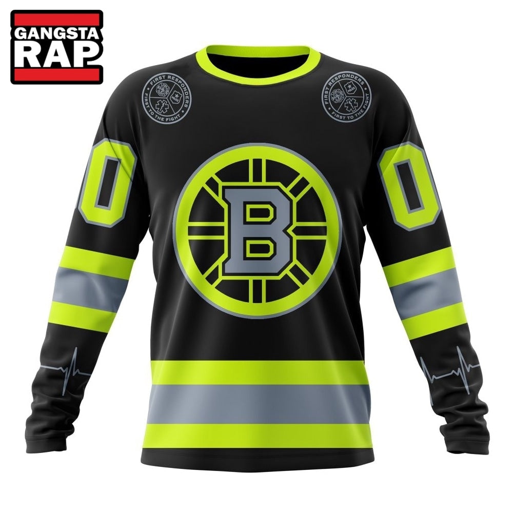 NHL Boston Bruins Specialized With FireFighter Uniforms Color Hoodie, T Shirt