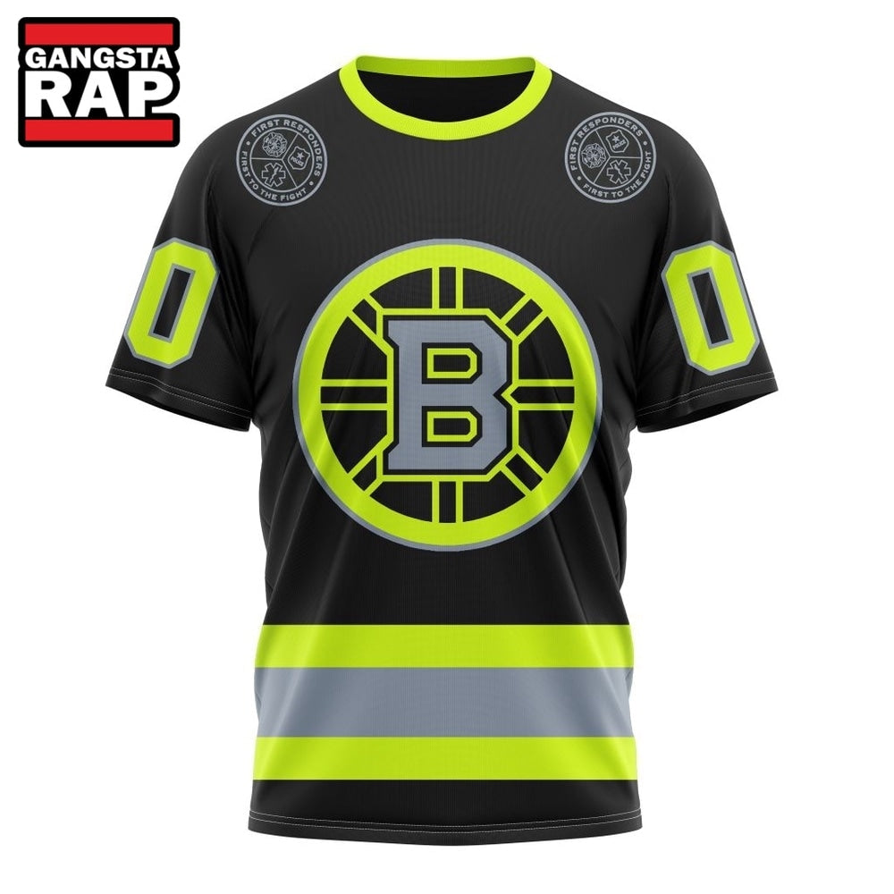 NHL Boston Bruins Specialized With FireFighter Uniforms Color Hoodie, T Shirt