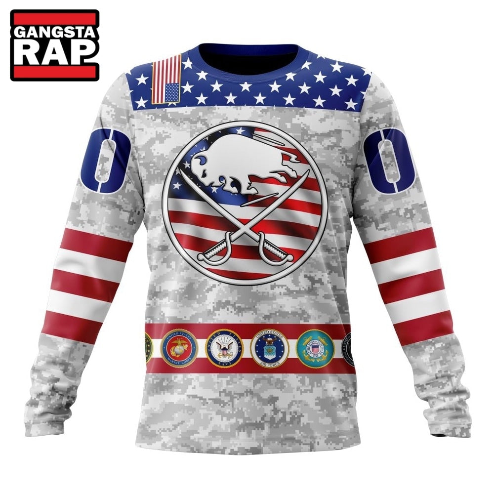 NHL Buffalo Sabres Armed Forces Appreciation Design Hoodie, T Shirt