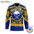 NHL Buffalo Sabres Camo Veterans Custom Hockey Jersey