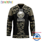 NHL Buffalo Sabres Custom Honoring Veterans Camo Hockey Jersey