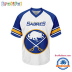 NHL Buffalo Sabres Hockey Team Design V-neck Mesh Short Sleeve Jersey