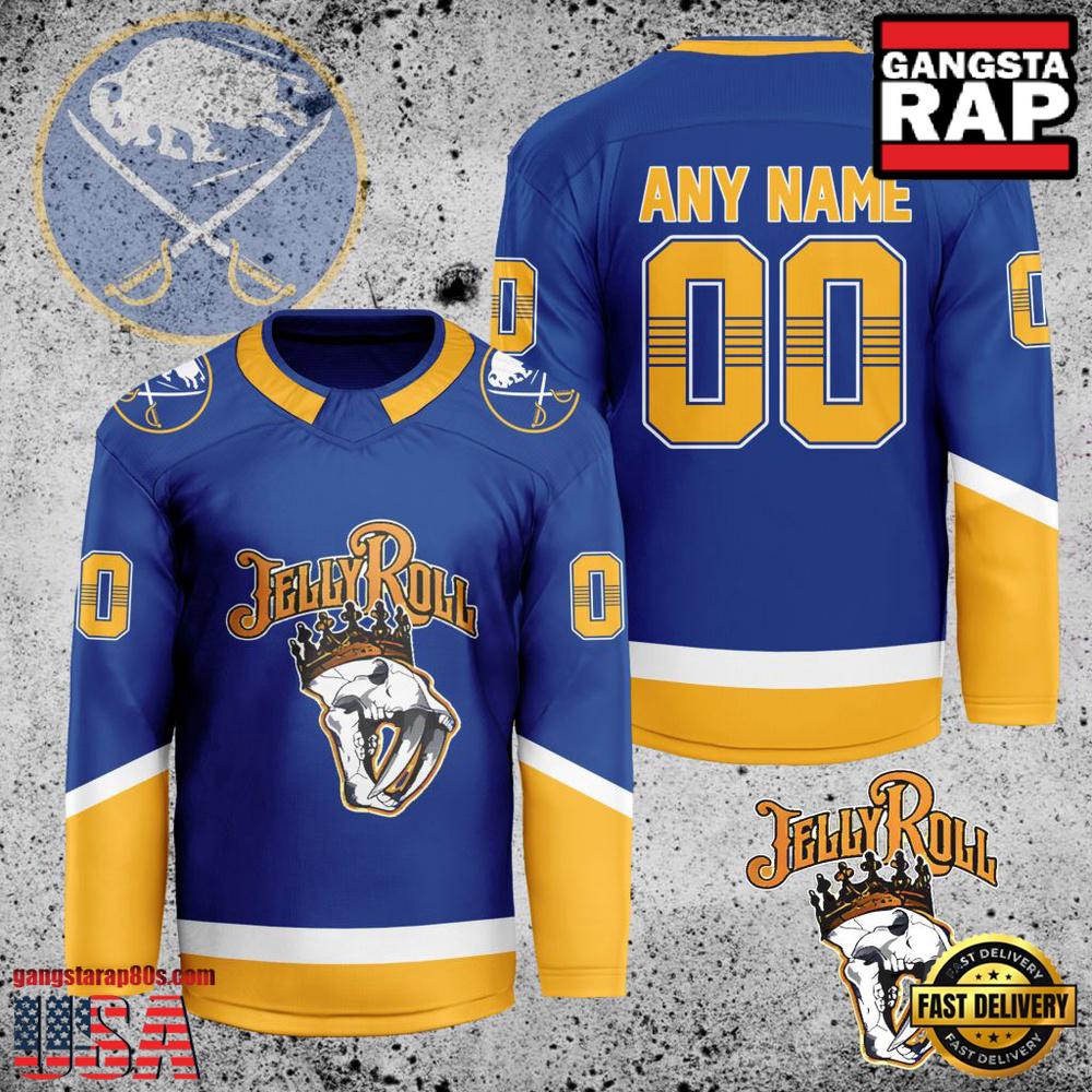 NHL Custom Name Number Buffalo Sabres Jelly Roll New Design Hockey Jersey