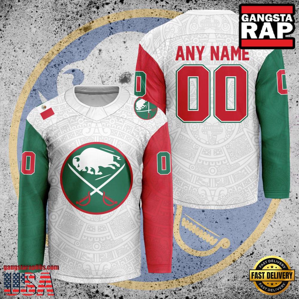 NHL Custom Name Number Buffalo Sabres Mexican Heritage New Design Hockey Jersey