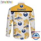 NHL Buffalo Sabres Special Hockey Long Sleeve Hawaiian Design Button Shirt