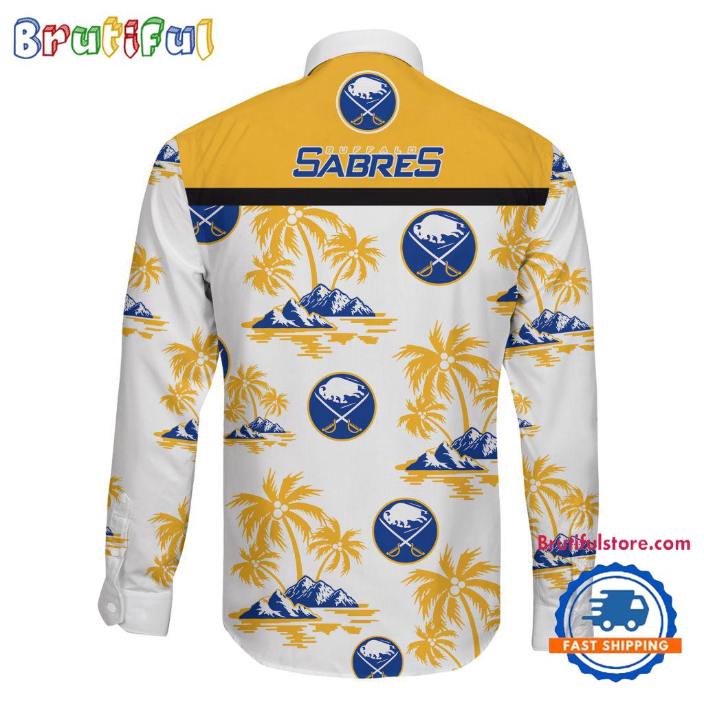 NHL Buffalo Sabres Special Hockey Long Sleeve Hawaiian Design Button Shirt