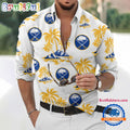 NHL Buffalo Sabres Special Hockey Long Sleeve Hawaiian Design Button Shirt