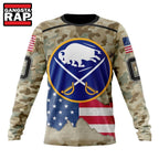 NHL Buffalo Sabres Specialized Kits For United State With Camo Color Hoodie, T Shirt