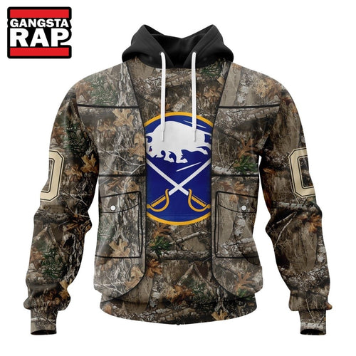 NHL Buffalo Sabres Specialized Unisex Vest Kits With Realtree Camo Hoodie, T Shirt
