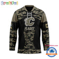 NHL Calgary Flames Custom Honoring Veterans Camo Hockey Jersey